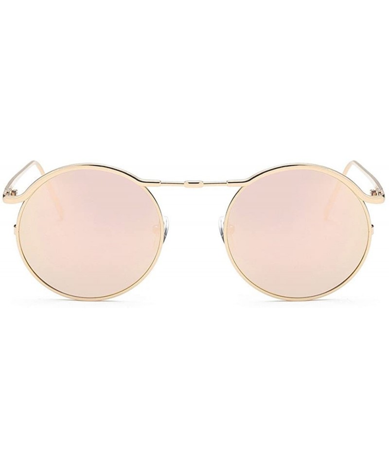 Oversized Women Unisex Fashion Round Shades Acetate Frame UV Sun9133b - C418RS5XNN2 $10.09