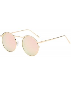 Oversized Women Unisex Fashion Round Shades Acetate Frame UV Sun9133b - C418RS5XNN2 $10.09