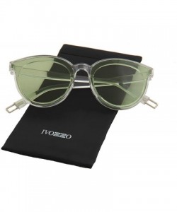 Goggle Stylish Sunglasses for Women Classic Vintage Cat Eye Oversized Green - CO18O7NM5AT $8.06