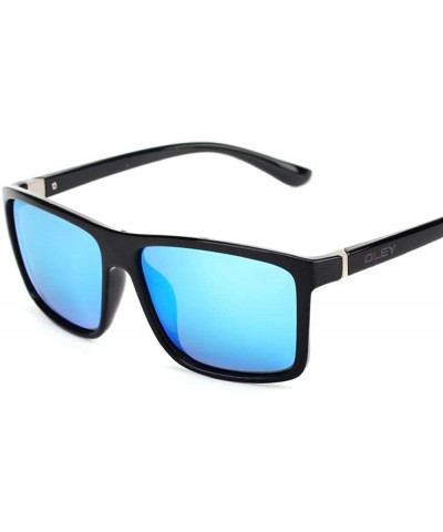 Square Vintage Style Sunglasses Men Classic Male Square Glasses Y6625 C1 BOX - Y6625 C3 Box - CO18XEC6RDX $13.13