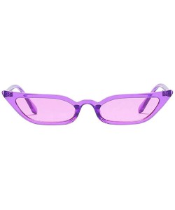 Aviator Women Vintage Cat Eye Sunglasses Fashion Ladies Retro Small Frame UV400 Eyewear - Purple - CN18SL030N8 $16.82