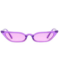 Aviator Women Vintage Cat Eye Sunglasses Fashion Ladies Retro Small Frame UV400 Eyewear - Purple - CN18SL030N8 $8.29