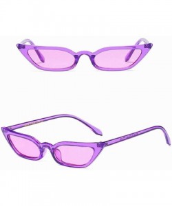 Aviator Women Vintage Cat Eye Sunglasses Fashion Ladies Retro Small Frame UV400 Eyewear - Purple - CN18SL030N8 $8.29