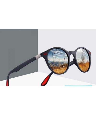 Aviator DESIGN Men Women Classic Retro Rivet Polarized Sunglasses TR90 Legs C01 Black - C07 Red - CX18XGDTD94 $10.42