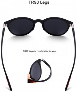 Aviator DESIGN Men Women Classic Retro Rivet Polarized Sunglasses TR90 Legs C01 Black - C07 Red - CX18XGDTD94 $10.42