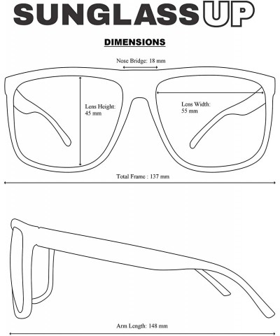 Oval Classic Square Transparent Frame Sunglasses Mirrored Retro Sport Fashion Shades - Black Frame - Midnight Green - C318U85...