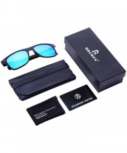 Square Polarized Sunglasses for Men and Women Uv Protection - Mens Womens Mirrored Sunglasses for Wayfarer Driving. - C418S2T...