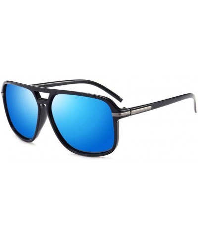 Square Polarized Oversized Sunglass Sunglasses Accessories - Blue - CU18YD6A89W $53.90