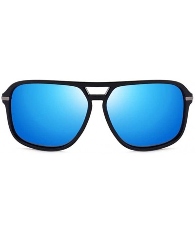 Square Polarized Oversized Sunglass Sunglasses Accessories - Blue - CU18YD6A89W $53.90