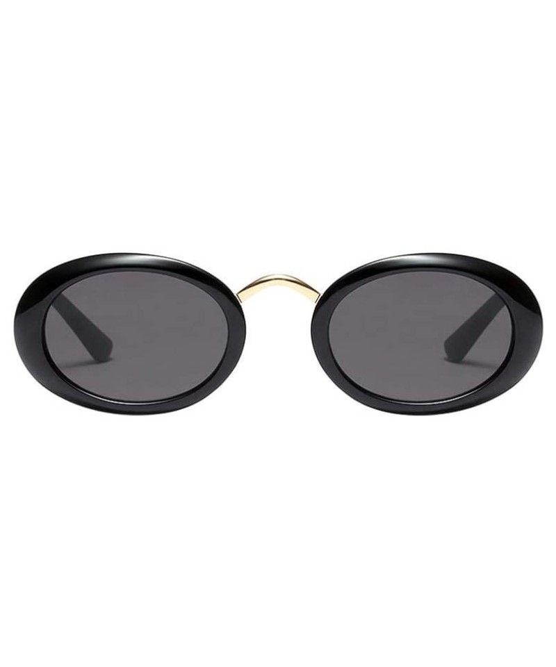 Oval Women Man Vintage Oval Shape Sunglasses Retro Eyewear Fashion Ladies (D) - D - CD18EK7WSDN $11.73