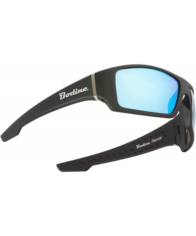 Sport Booch Polarized Sport Sunglasses - Black - Blue Mirror - CK18OTI9SNH $22.63