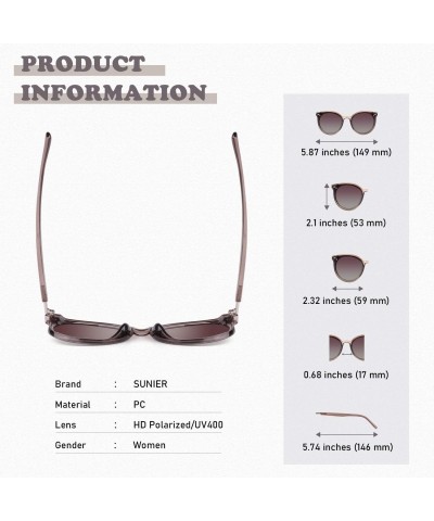 Cat Eye Polarized Sunglasses for Women Sun Glasses Fashion Oversized Shades S85 - CH18UC8O4DK $11.47