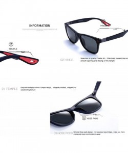 Square Men's Polarized Sunglasses Driving Square Frame Brand Designer Classic K0622 - Matteblue&grey - CI18O8DN6OZ $11.00