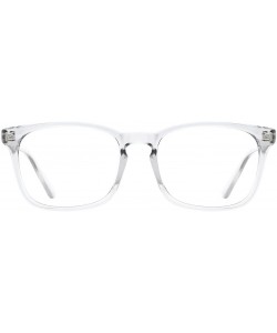 Square Women Men Photochromic Glasses with Blue Light Blocking Lenses Square Nerd Frames Anti UV Sunglasses - CW192637WGI $27.92