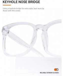 Square Women Men Photochromic Glasses with Blue Light Blocking Lenses Square Nerd Frames Anti UV Sunglasses - CW192637WGI $27.92