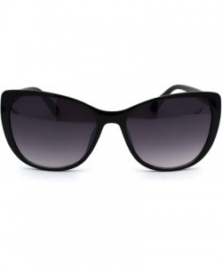 Oversized Womens Mod Oversize Cat Eye Plastic Sunglasses - Black Smoke - C918YNDSZR6 $13.45