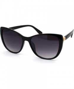 Oversized Womens Mod Oversize Cat Eye Plastic Sunglasses - Black Smoke - C918YNDSZR6 $13.45