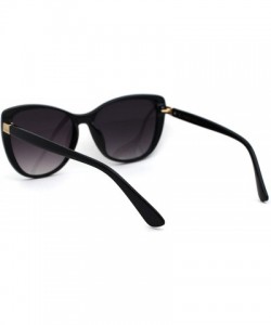 Oversized Womens Mod Oversize Cat Eye Plastic Sunglasses - Black Smoke - C918YNDSZR6 $13.45