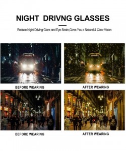 Square Night-Vision Glasses for Driving Mens Night-Driving Glasses Polarized Anti Glare-100% UVA&UVB Protection - CD18Z2XOMWO...