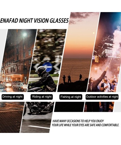 Square Night-Vision Glasses for Driving Mens Night-Driving Glasses Polarized Anti Glare-100% UVA&UVB Protection - CD18Z2XOMWO...