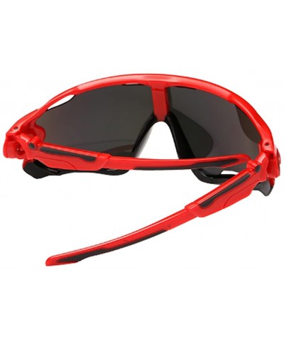 Sport 2016 style Anti-explosion Sport Sunglasses Reflect light eyewear - Red/Red Silver - CD12DUITSOJ $25.31