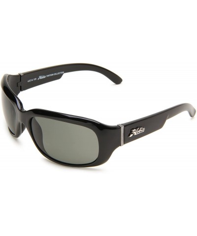 Sport Camila Rectangle Sunglasses - Shiny Black Frame/Grey Lens - CC118AYZ7G1 $97.73