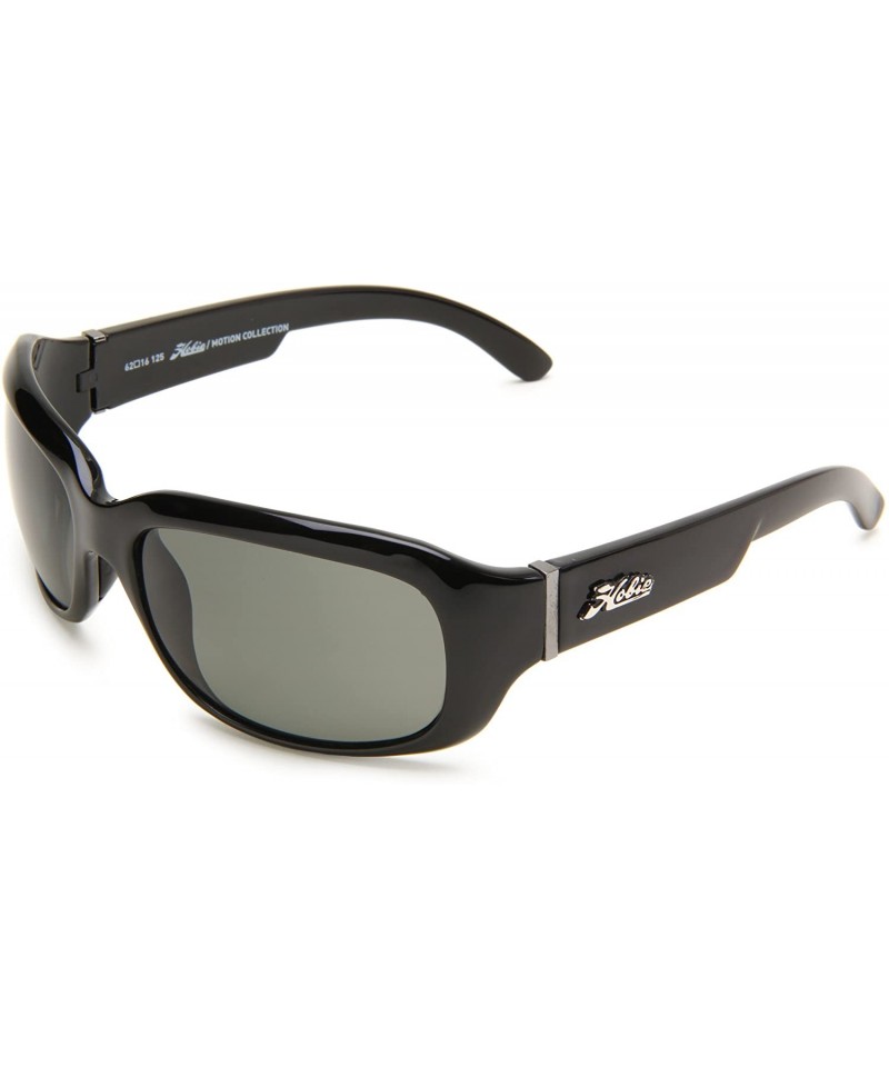 Sport Camila Rectangle Sunglasses - Shiny Black Frame/Grey Lens - CC118AYZ7G1 $52.20