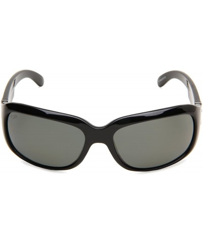 Sport Camila Rectangle Sunglasses - Shiny Black Frame/Grey Lens - CC118AYZ7G1 $52.20