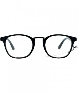 Square Clear Lens Eyeglasses Vintage Retro Metal Bridge Glasses Frame UV 400 - Matte Black - CH189Y3OUT0 $9.95