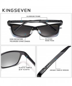 Square Genuine adjustable sunglasses square men polarized UV400 Ultra light Al-Mg - Black/Gray - C318SL4UAZG $24.21