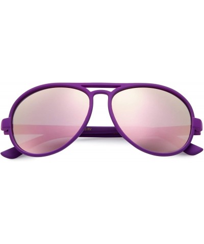 Aviator Cool Kids Aviator UV400 Sunglasses for Babies and Toddlers age 0 to 4 - Purple - Revo Rose Gold - C6199CYS4CI $25.89