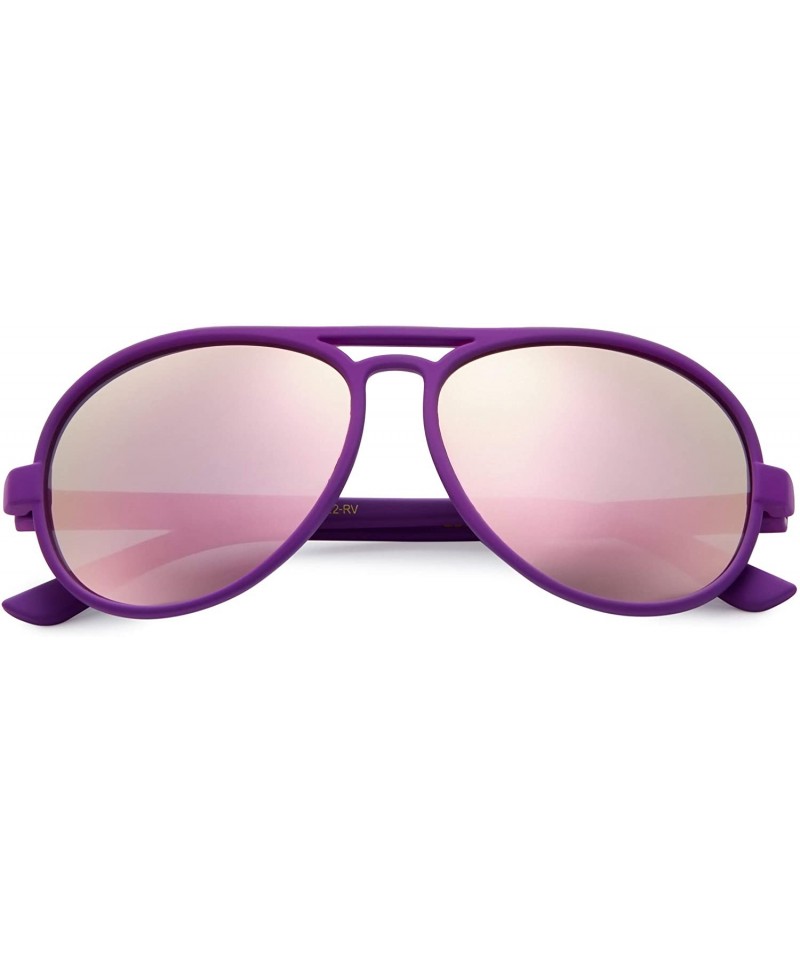 Aviator Cool Kids Aviator UV400 Sunglasses for Babies and Toddlers age 0 to 4 - Purple - Revo Rose Gold - C6199CYS4CI $14.32