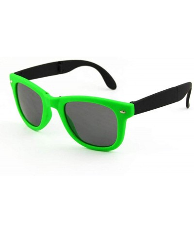 Cat Eye Classic Folding Cat Eye Sunglasses Fashion Women Men Driving Unisex Sun glasses - Green/Grey - C71986Y3TD8 $8.30