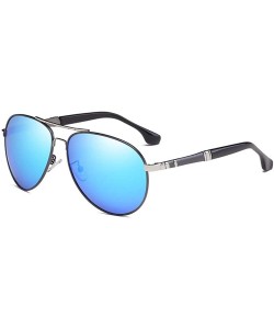 Aviator Men's Sunglasses Driving Polarizer Classic Large Frame Sunglasses - D - CS18Q92XT63 $26.94