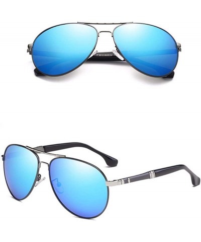Aviator Men's Sunglasses Driving Polarizer Classic Large Frame Sunglasses - D - CS18Q92XT63 $26.94