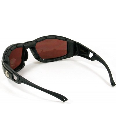 Sport Mens Padded Motorcycle Biker Sport Sunglasses SA921 - Brown - CI11FX6FHUL $14.43