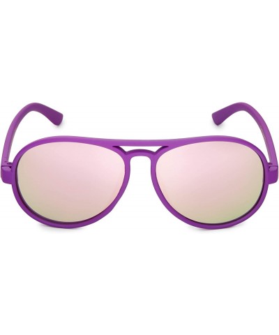 Aviator Cool Kids Aviator UV400 Sunglasses for Babies and Toddlers age 0 to 4 - Purple - Revo Rose Gold - C6199CYS4CI $14.32