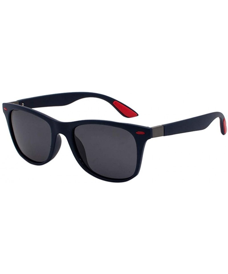 Sport Polarized Sunglasses For Women Man Metal Sunglasses Mirrored Lens Fashion Goggle Eyewear - C - CU18UM0R27I $7.78