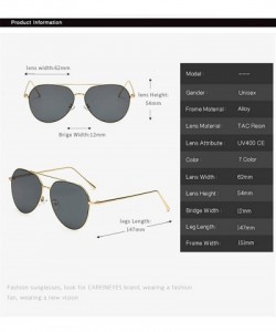 Sport Oversized Aviator Sunglasses Mirrored Flat Lens for Men Women UV400 Y3980 - Green - C318R3G8RQA $14.72
