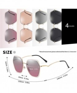 Oversized Women Polarized Sunglasses Metal Frame Female Oversized Square Sun glasses For Ladies Goggle UV400 - CU199I26GL4 $1...