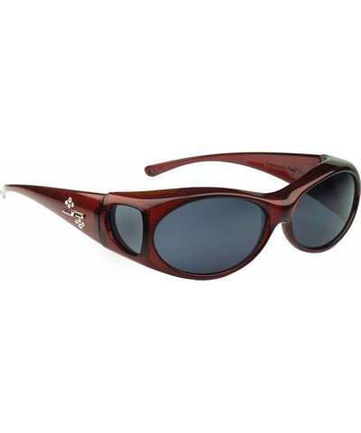 Wrap Jonathan Paul Aurora Small Polarized Over Sunglasses - Claret - CE11L65ETLB $53.66