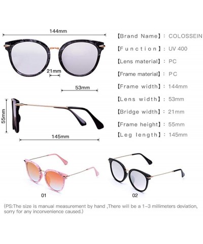 Aviator Sunglasses Cat Eye Women Black Pink Frame Flat Eyewear Coating ZMCB0019-02 - Zmcb0019-02 - CZ18YNDDO8N $11.01