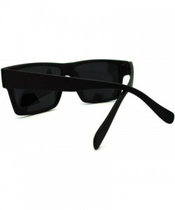 Rectangular Polarized Lens Sunglasses Reduce Glare Classic Square Frame - Matte Black - C41867T3RKE $12.09