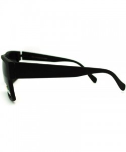 Rectangular Polarized Lens Sunglasses Reduce Glare Classic Square Frame - Matte Black - C41867T3RKE $12.09