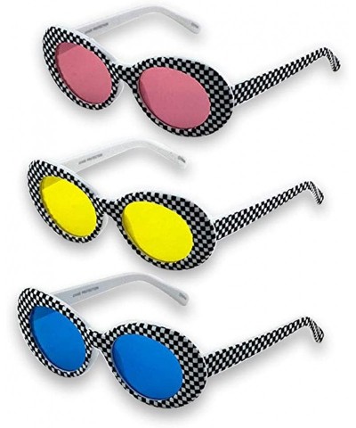 Oval Goggles Hypebeast Eyewear Sunglasses Checkered - CH18SA6669G $33.04