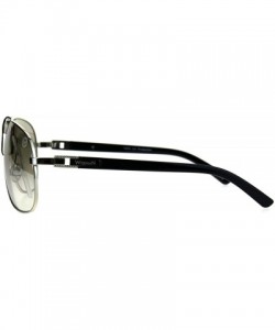 Oversized Mens Metal Rim Racer Flat Top Mob Shield Pilots Sunglasses - Silver Clear Mirror - C1185S3ZSW6 $22.96