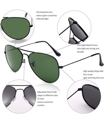 Oversized Premium Military Polarized Sunglasses Protection - 352-black G15 - CU18ADLIRKW $11.81