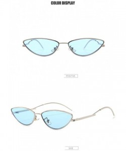Cat Eye Retro Narrow Cat Eye Sunglasses - Metal Frame for Unisex UV Protection Sunglasses with Case&Lens Cloth - CN1985SEGZ4 ...
