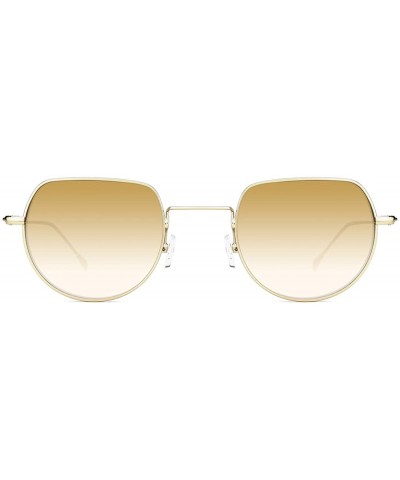 Oversized Sunglasses Simple Style for Women with Tinted Lenses UV400 Protection - Goldernrod - C918SM2QE6T $14.31