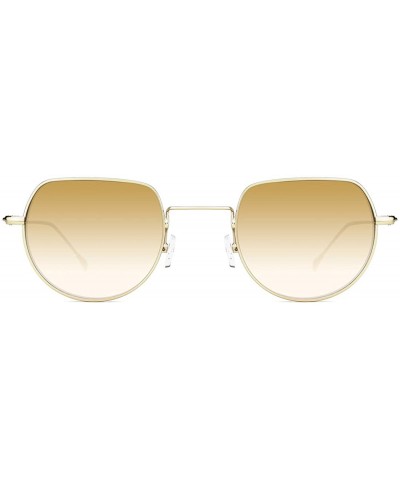 Oversized Sunglasses Simple Style for Women with Tinted Lenses UV400 Protection - Goldernrod - C918SM2QE6T $14.31